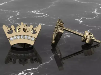 Jewelry Earring 3D print model 8