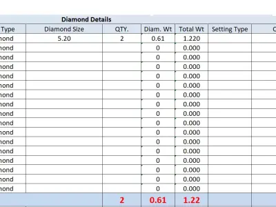 Diamond Earrings  3D print model