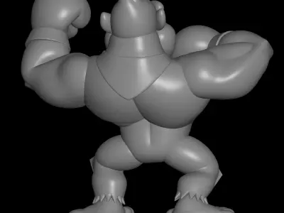 boxer gorilla 3D print model