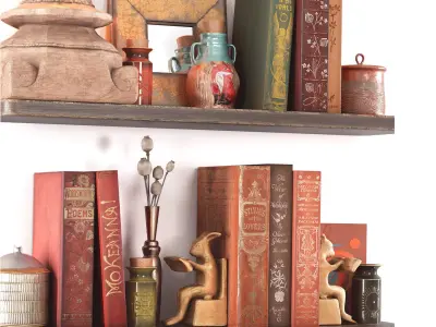 Decorative set with books 3D model