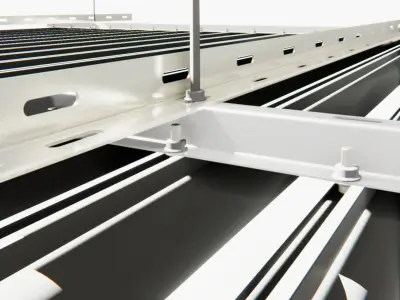 BIM-GC-Square Baffle Suspended Ceiling System  -From Architect- 3D model
