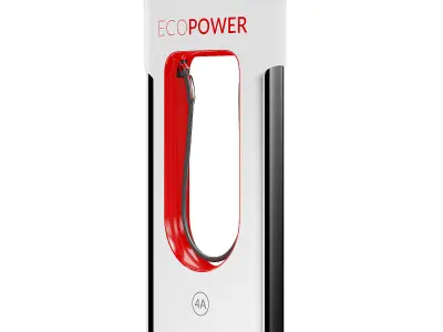 Car Charging Station 3D Model 3D model