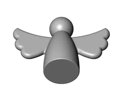 Guardian angel winged peg doll decor sculpture 3D print model