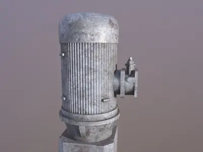 Rusted Pump Low-poly 3D model