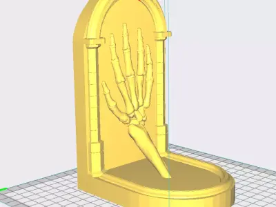 Skeleton hand bookend 3D print model