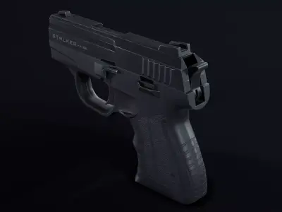 The STALKER-M906 signal pistol Low-poly 3D model