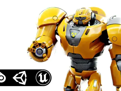 BATTLE DROID GOLIATH  Rigged for Unreal Engine - Unity - MIXAMO  3D model
