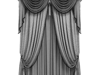 Curtains558 curtain Low-poly 3D model