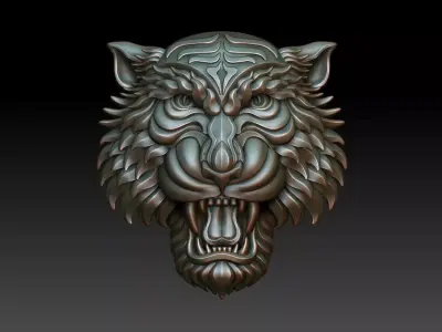 Tiger pendant 2 3D print model