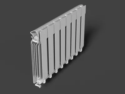 Battery radiator Low-poly 3D model