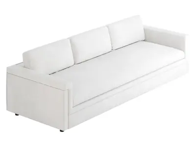 IVORY PERFORMANCE VELVET SOFA 3D model