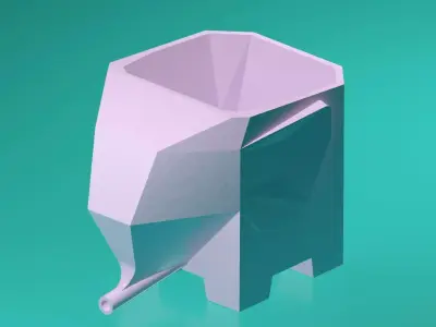 Elephant Drain Holder 3D printable 3D print model