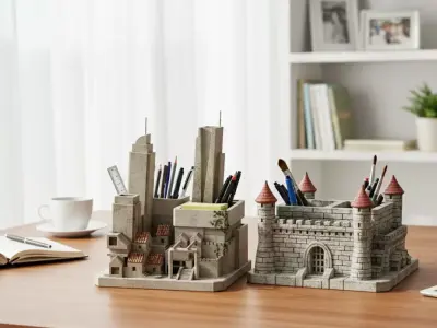Architectural Desk Organizers 3D print model