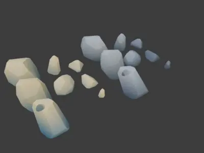 Low Poly Stone Pack Low-poly 3D model