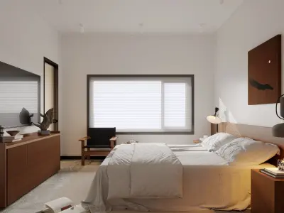 Bedroom interior scenes 3D model 19