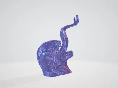 Venom bust WIREFRAME VORONOI WIREMESH MESH 3D print model