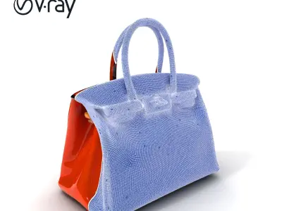 Luxury Leather Handbag D Model Pack Low-poly 3D model