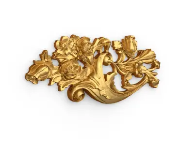 Classic carved decor ornament 376 3D model