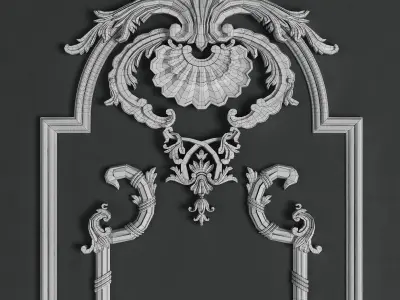 Boiserie 3 ornate ceiling design 3D model