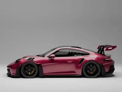 Porsche GT3 RS Cherry 3D model