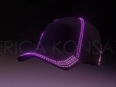 Realistic baseball cap for game characters  Low-poly 3D model