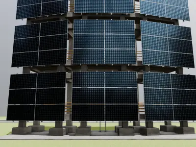 Solar Concrete Tower Type-2 3D model