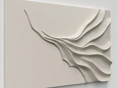 Abstract wall art panel 3D model