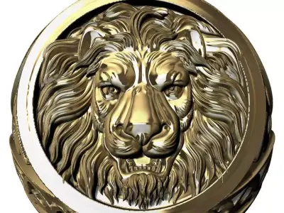 LION RING 3D print model