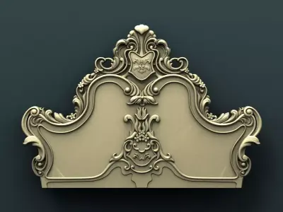 Classic Carved Bed  11 3D print model