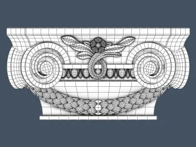 Pilaster Capital 3D model shop