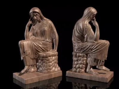 Penelope sculpture Classical Greek Sculpture 3D model