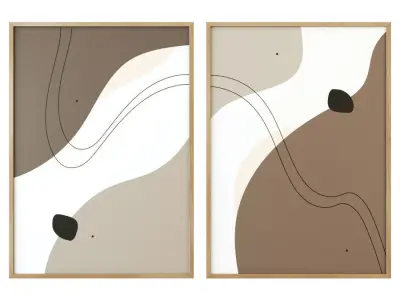 Abstract paintings 3D model