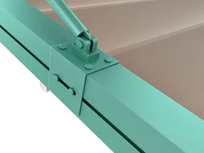 Motorized Pergola 3a copper patina 3D model