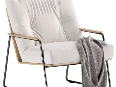 Armchair Herval Jane Modern 3D model