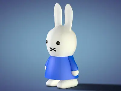 Miffy - Bunny Rabbit Low-poly 3D model