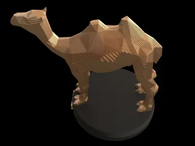 Parametric Camel Low-poly 3D model