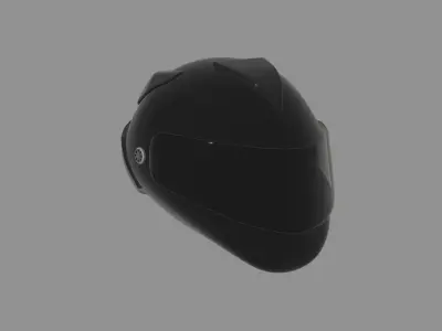 Motorcycle helmet 3D model by edplus