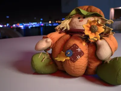 0002-05 Pumpkin Plushie Low-poly 3D model