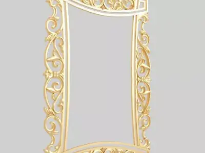 Classic frame of luxurious gold interior inlaid gold leaf CNC 3D model purchase
