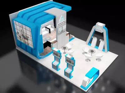  Booth Exhibition Stand a239 3D model