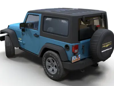 Jeep Wrangler Low-poly 3D model