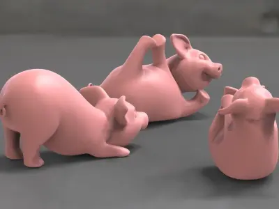 PIGS YOGA 3D print model