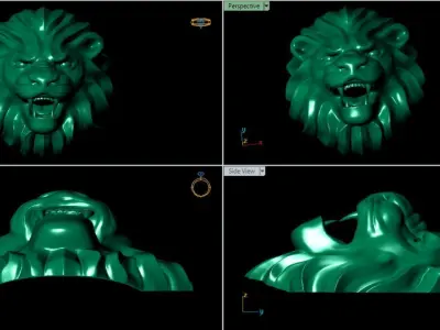 Lion face 3D print model purchase