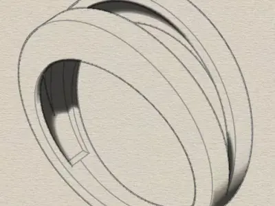 free gold ring  Free 3D print model