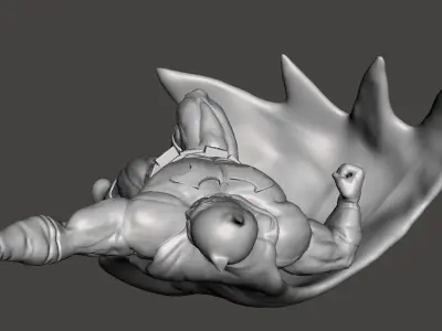 Batman 3d model for 3d printing in action mood  3D print model
