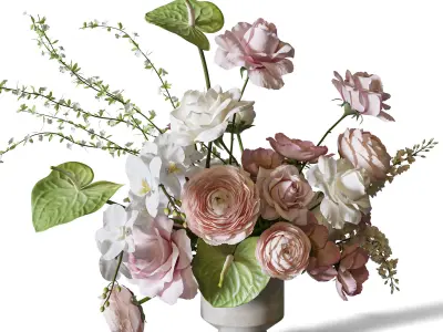 Flower Set 097 3D model