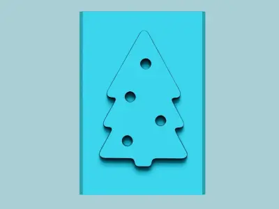 Stamp 69 - Christmas Tree - Fondant Decoration Maker Toy 3D print model