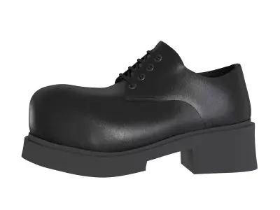 Balenciaga Derby leather shoes Clo3d 3D model