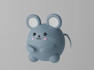  Cartoon Cute Mouse Rat 3D model