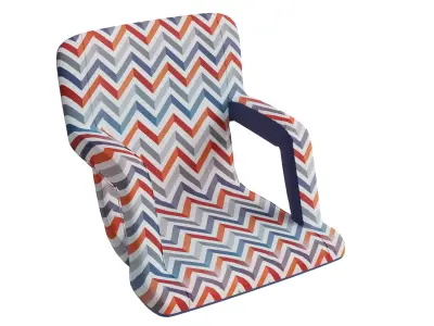 Foldable Zigzag Chair Low-poly 3D model